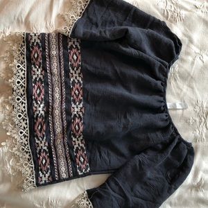 3:4 sleeve girls blouse